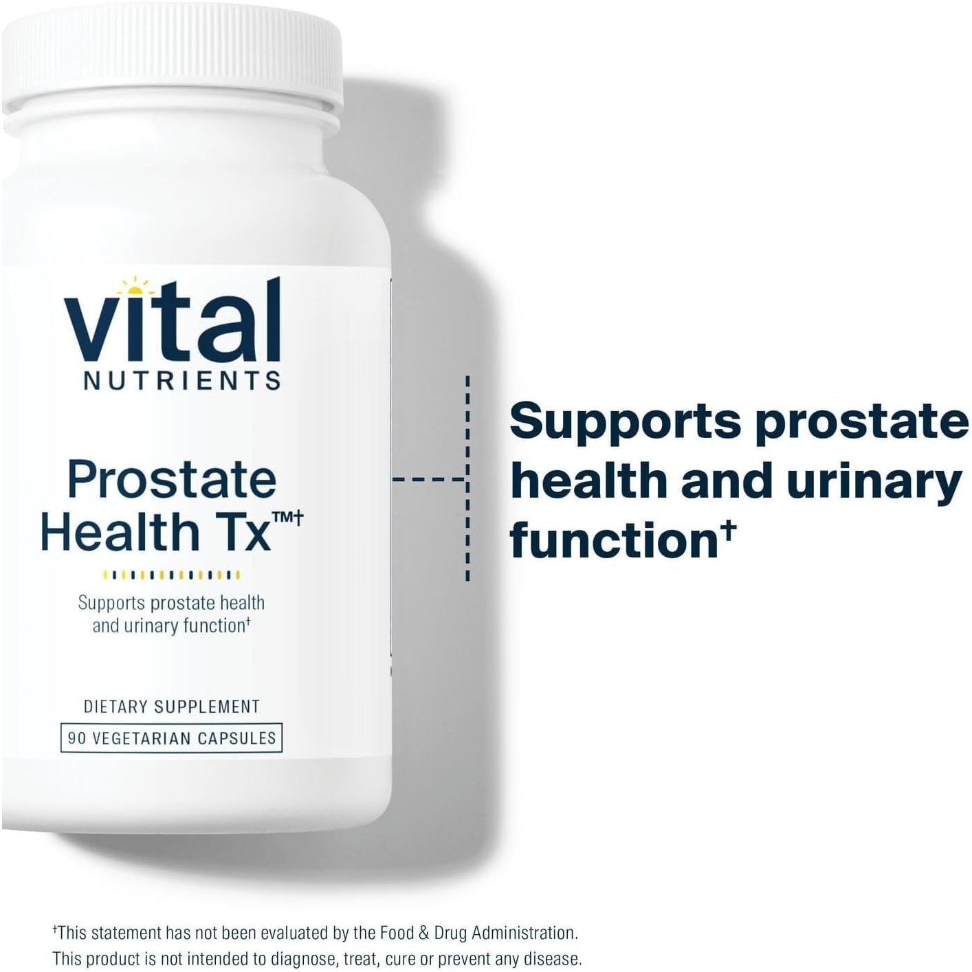 Vital Nutrients - Prostate Health Tx - Evidence-Based Prostate Support - 90 Vegetarian Capsules per Bottle