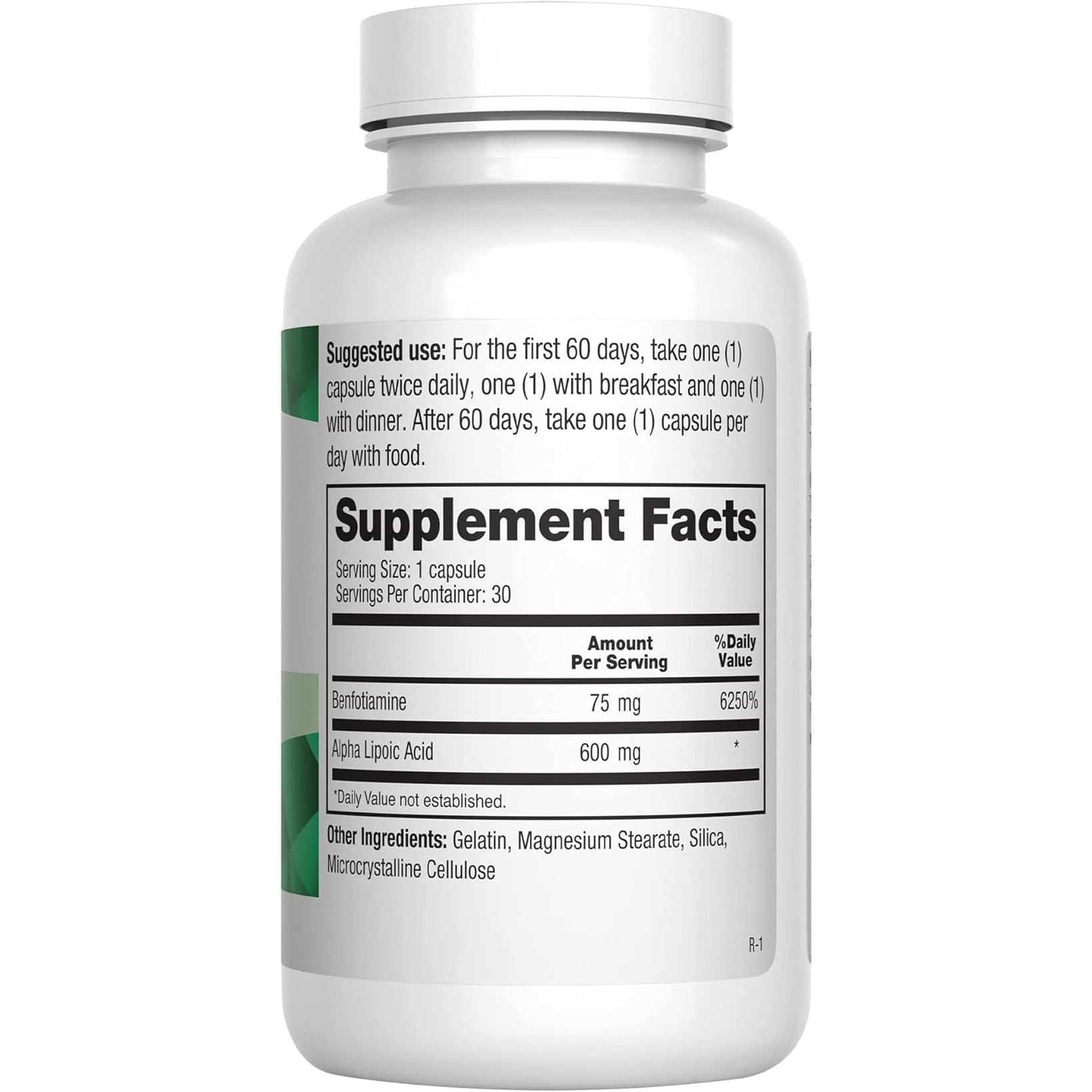 Nervala - Advanced Nerve Support Formula with Alpha Lipoic Acid 600Mg, Vitamin B 1 or Benfotiamine 75Mg - 30 Capsules 