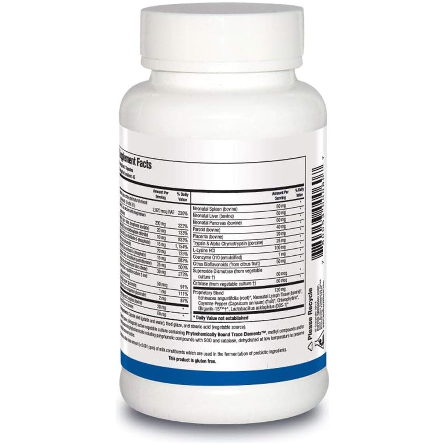 Biotics Research Bio Immunozyme Forte Multivitamin/Mineral to Support Normal, Healthy Immune Function 90 Capsules