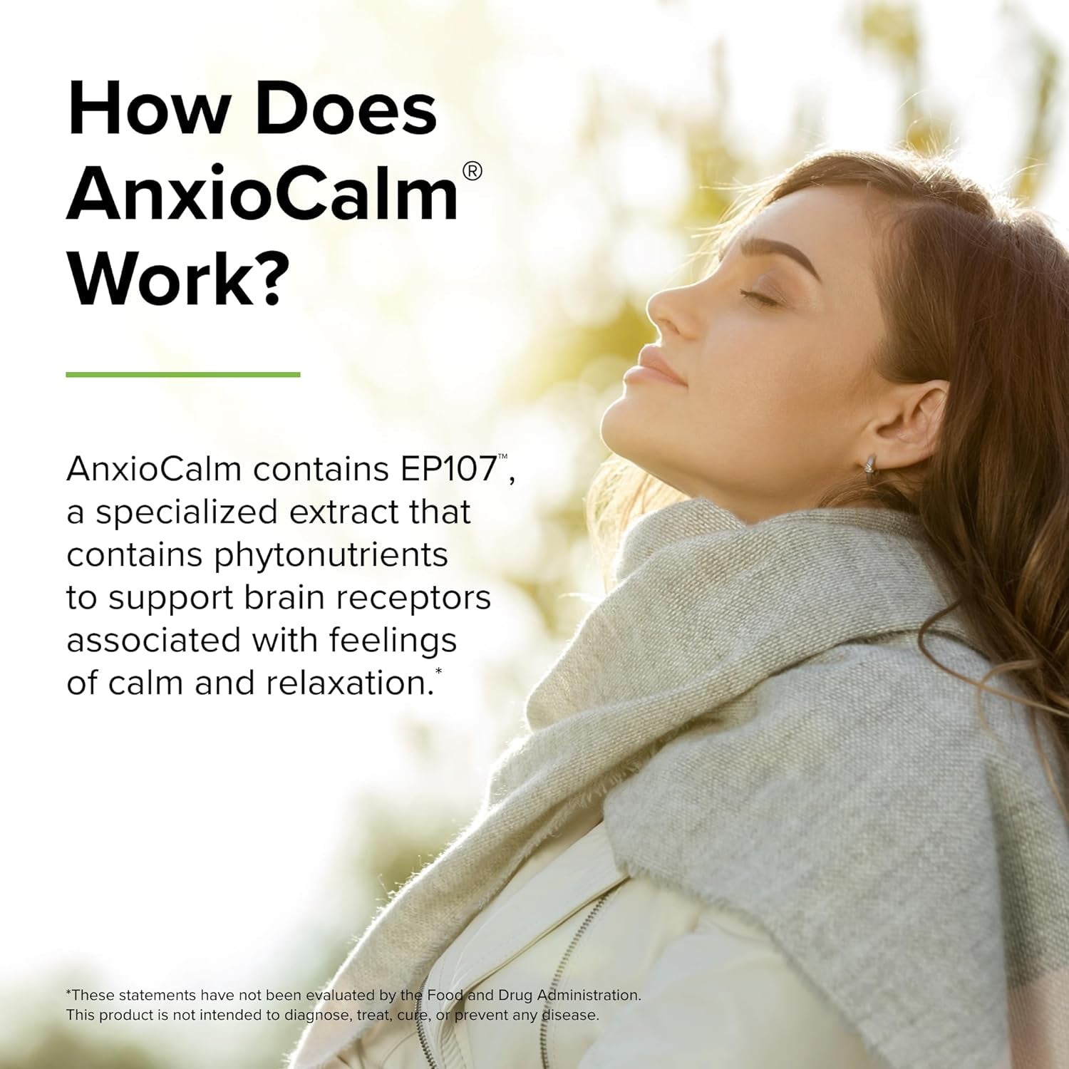 Terry Naturally Anxiocalm - Fast-Acting, Non-Drowsy, Non-Addictive Formula - 37 Servings