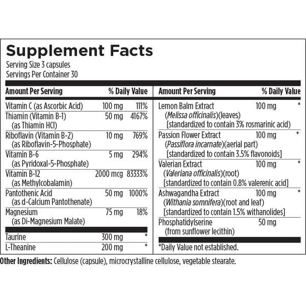 Designs for Health Catecholacalm - Adaptogenic Herbs + Vitamins for Mood, Calm Support (90 Capsules)
