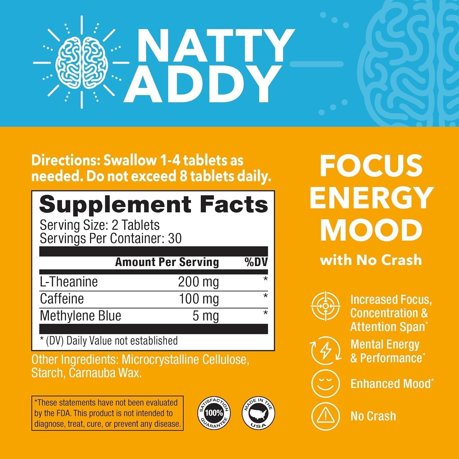 Maximum Strength Brain Support - Methylene Blue, Caffeine, and L-Theanine