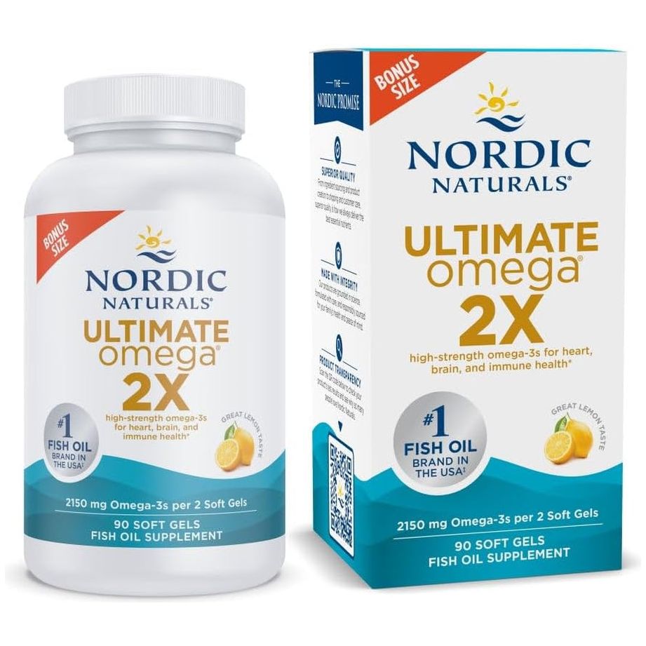 Nordic Naturals Ultimate Omega 2X, Lemon Flavor - 2150 Mg Omega - 90 SoftGels