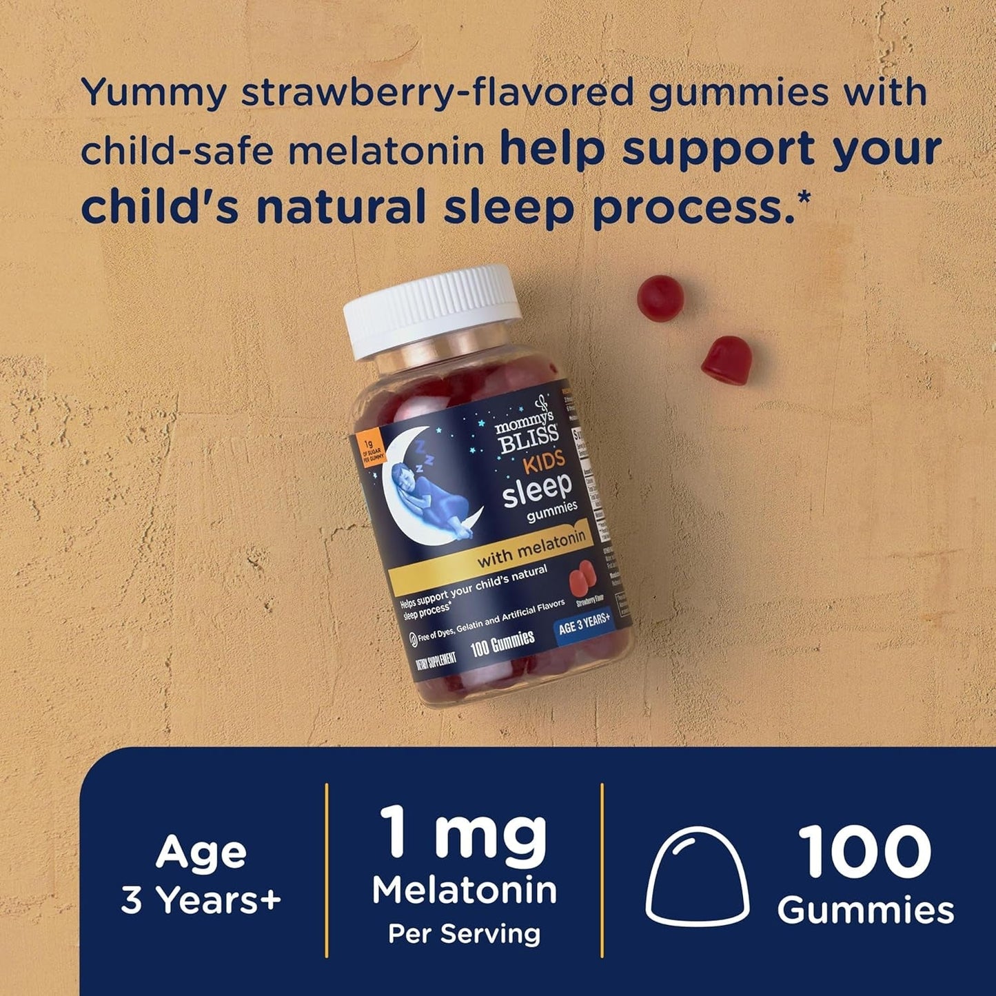 Mommy'S Bliss Kids Sleep Melatonin Gummies (100 Count)