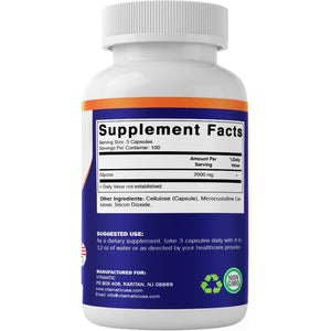 Vitamatic Glycine Supplement, 2000Mg per Serving, 300 Count
