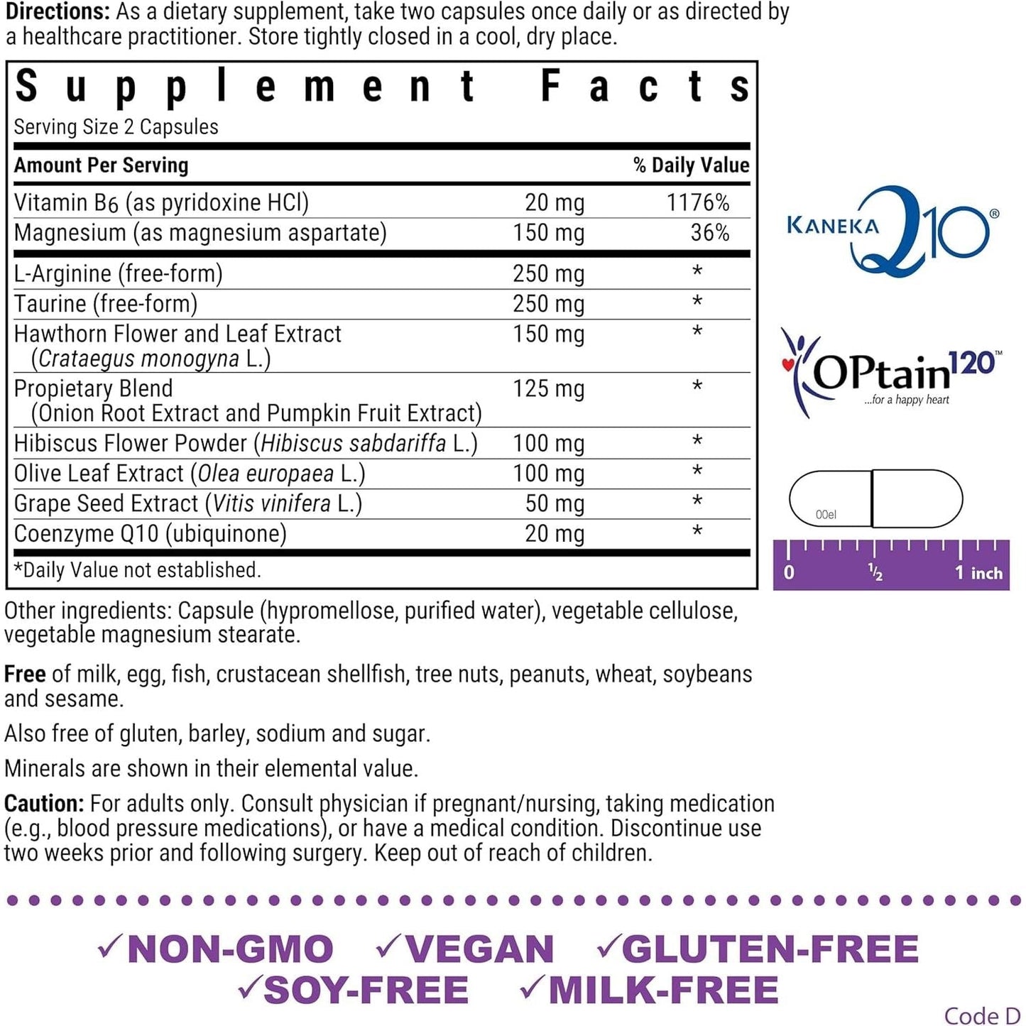 Bluebonnet Nutrition Blood Pressure Support, Vascular Health  30 Servings