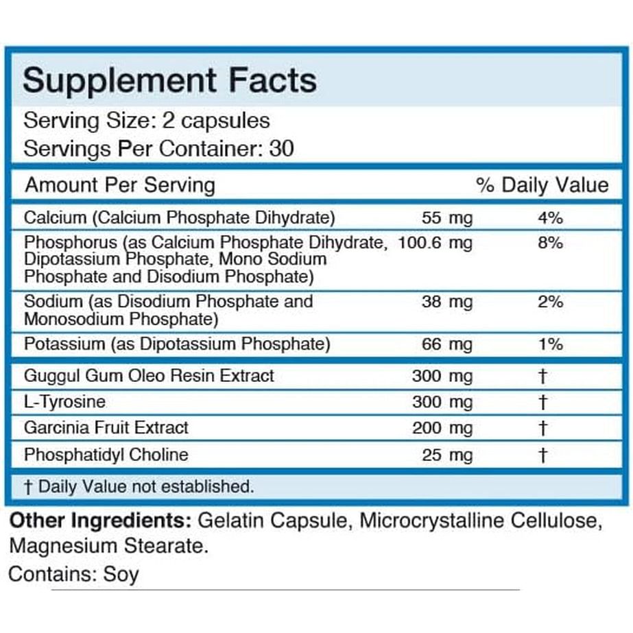 Fat Burning Metabolism Boosting Supplement, Thyroid T - 3, 60 Capsules - Suppviv