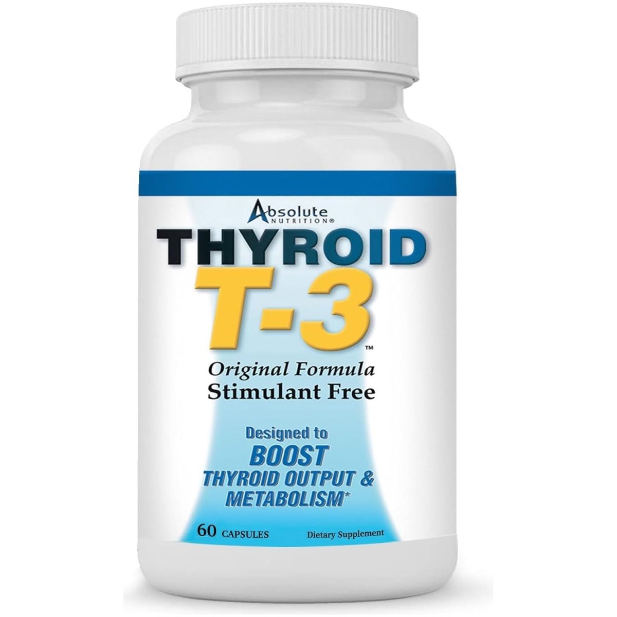 Fat Burning Metabolism Boosting Supplement, Thyroid T - 3, 60 Capsules - Suppviv