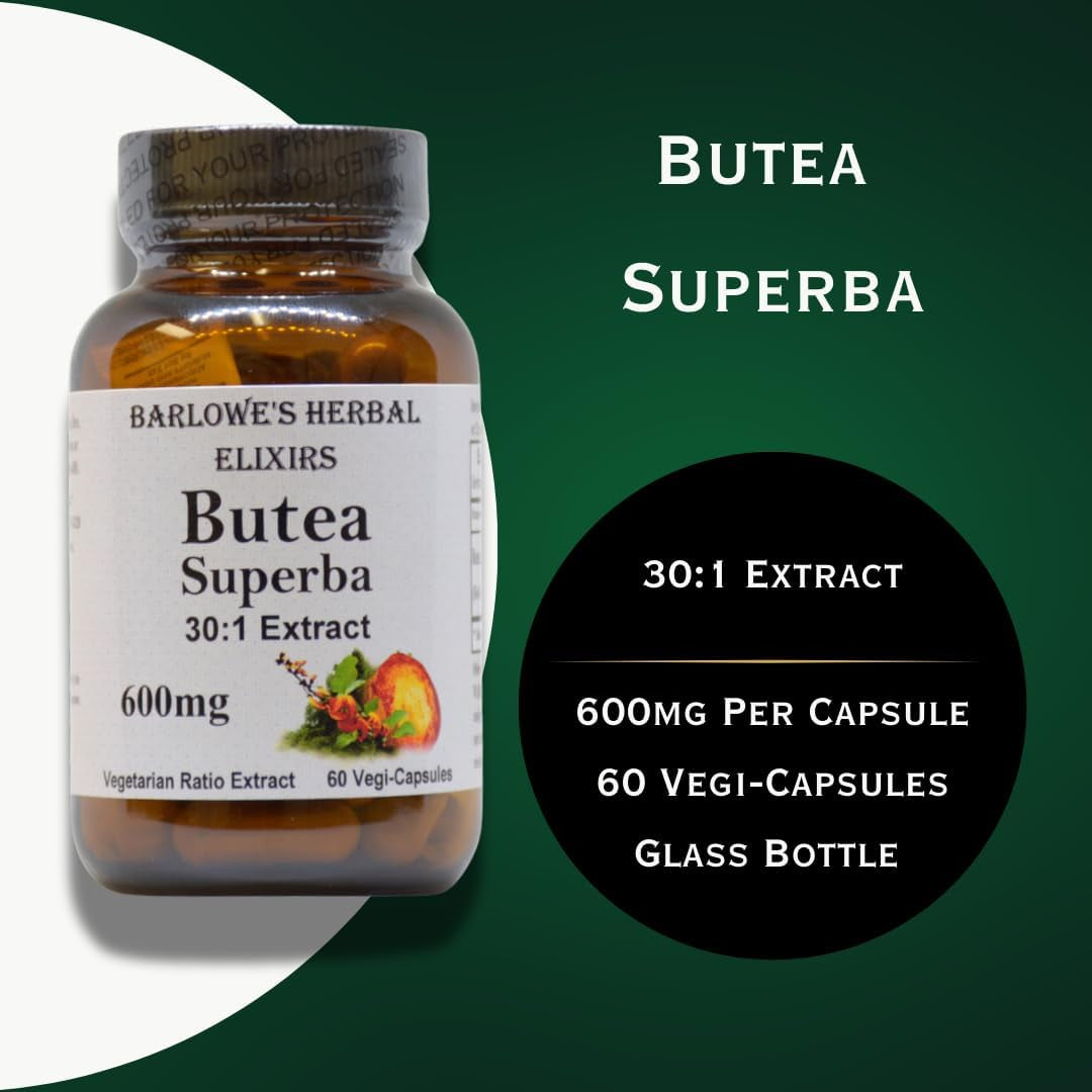 Barlowe'S Herbal Elixirs Butea Superba Extract 30:1 | 600Mg 60 Vegan Capsules