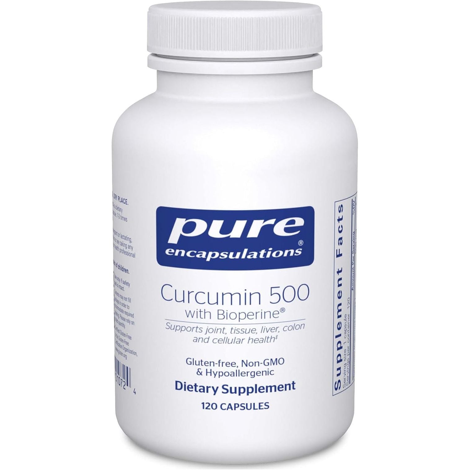 Pure Encapsulations Curcumin 500 with Bioperine to Support Joints, Tissue, Liver, Colon & Cellular Health* -120 Capsules