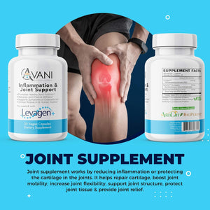 Levagen Inflammation Supplement - Joint Support and Comfort, Reduce Joint Pain and Stiffness  30 Vegan Capsules