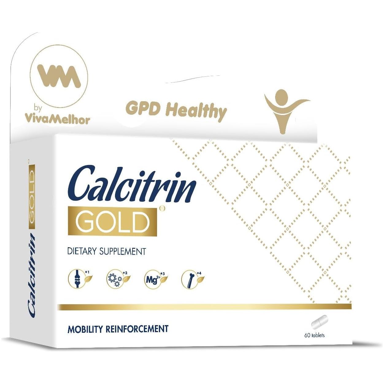 Calcitrin Gold Dietary Supplement, Mobility Reinforcement, 60 Tablets