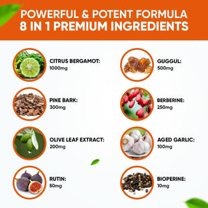 2900Mg Citrus Bergamot Blend 25:1 Extract Gummies for Immune System Support & Healthy Aging 60 Ct