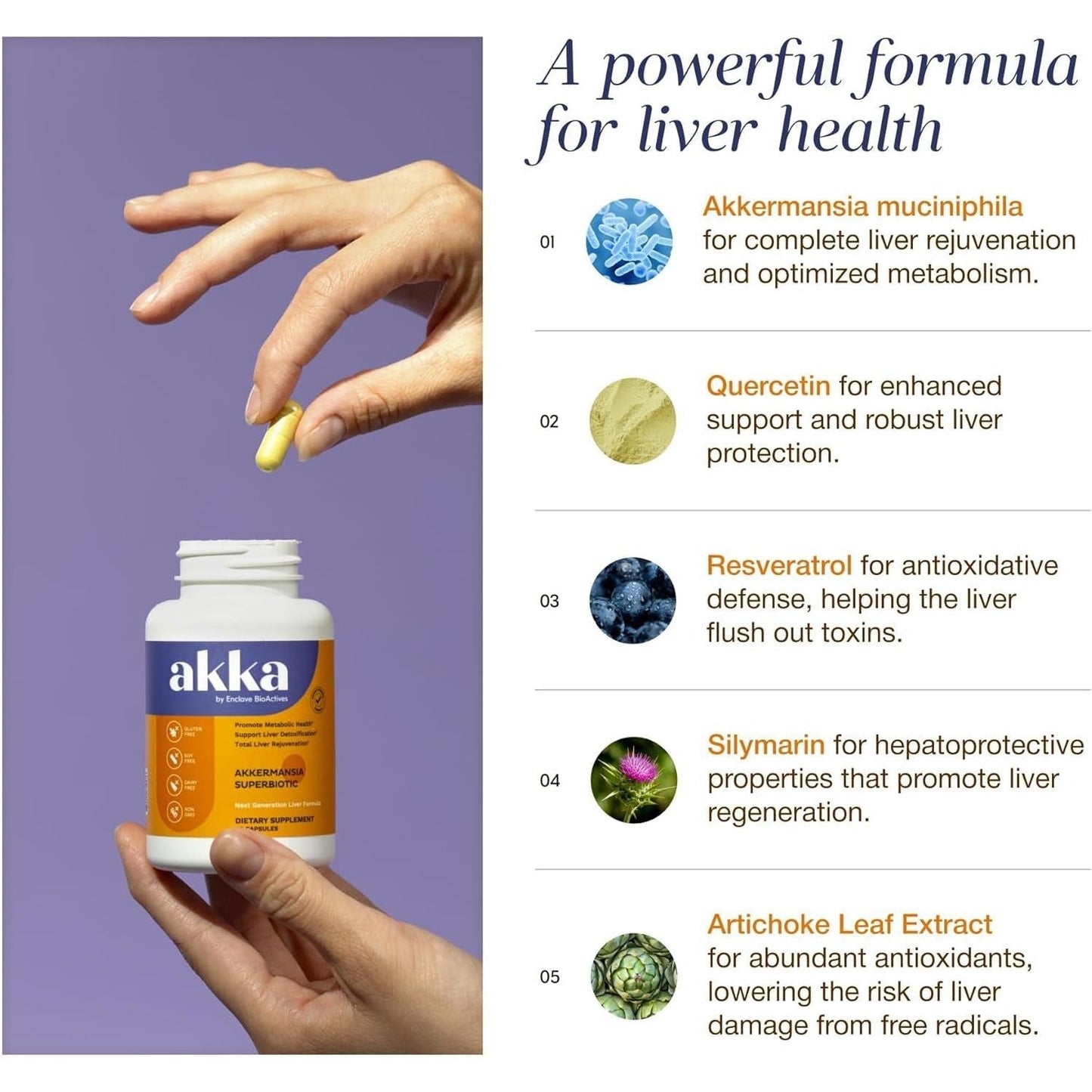 AKKA Premium Liver Cleanse Detox & Repair Superbiotic