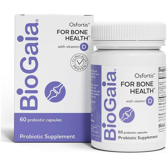 Biogaia Osfortis, Women’S Probiotic for Strong Bones, Immune Balance & GI Wellness, Contains L. Reuteri 6475, 60 Capsules