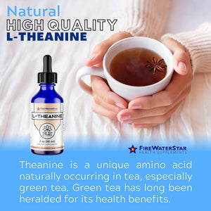 FWS L Theanine Liquid Drops, 200Mg - Helps to Promote Calmness, Relaxation, Improved Mood, Restful Sleep, for Adults and Kids