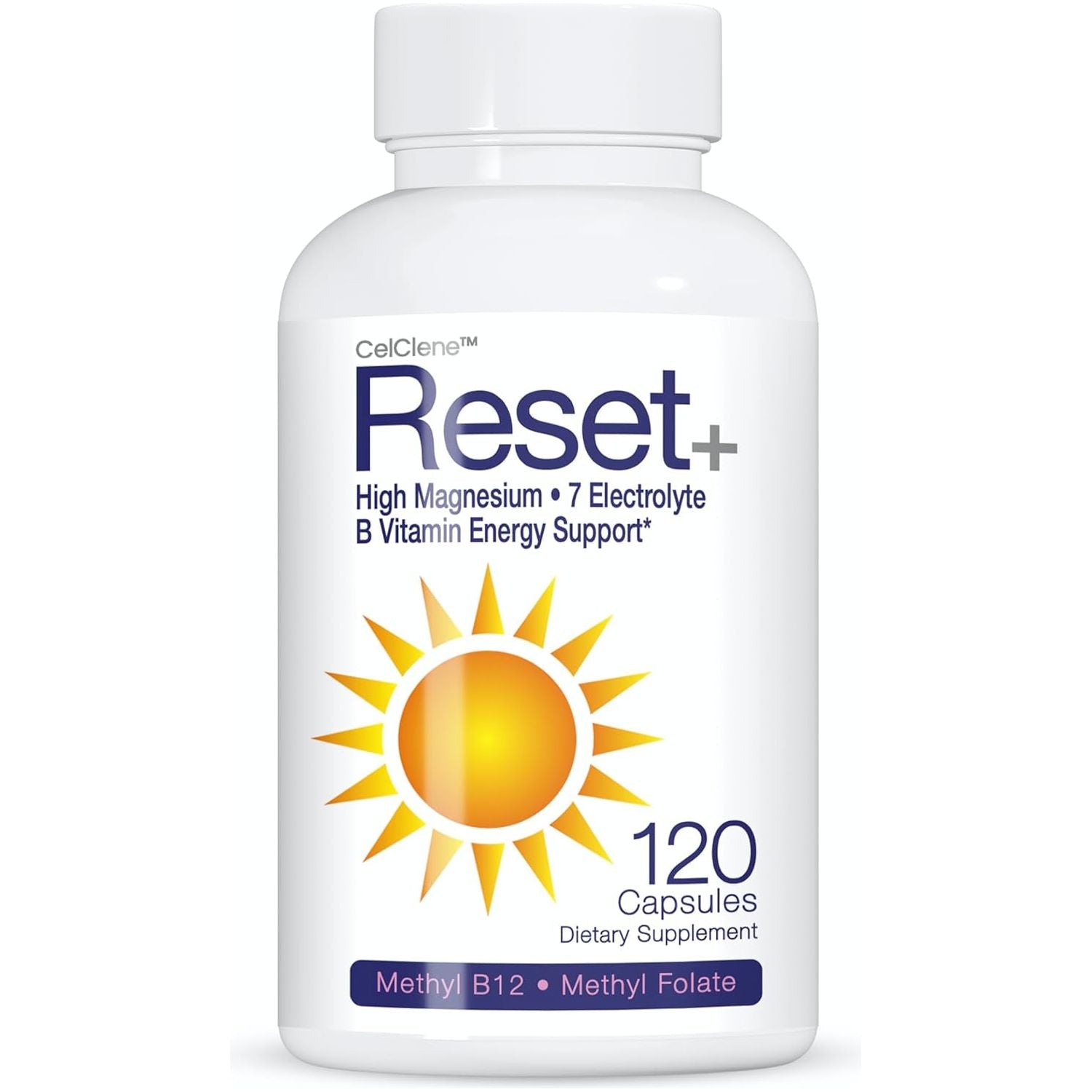 Reset+ 7 Energy Electrolytes, Methyl B12, Methyl Folate, Pink Salt, Magnesium, Super B Complex & More