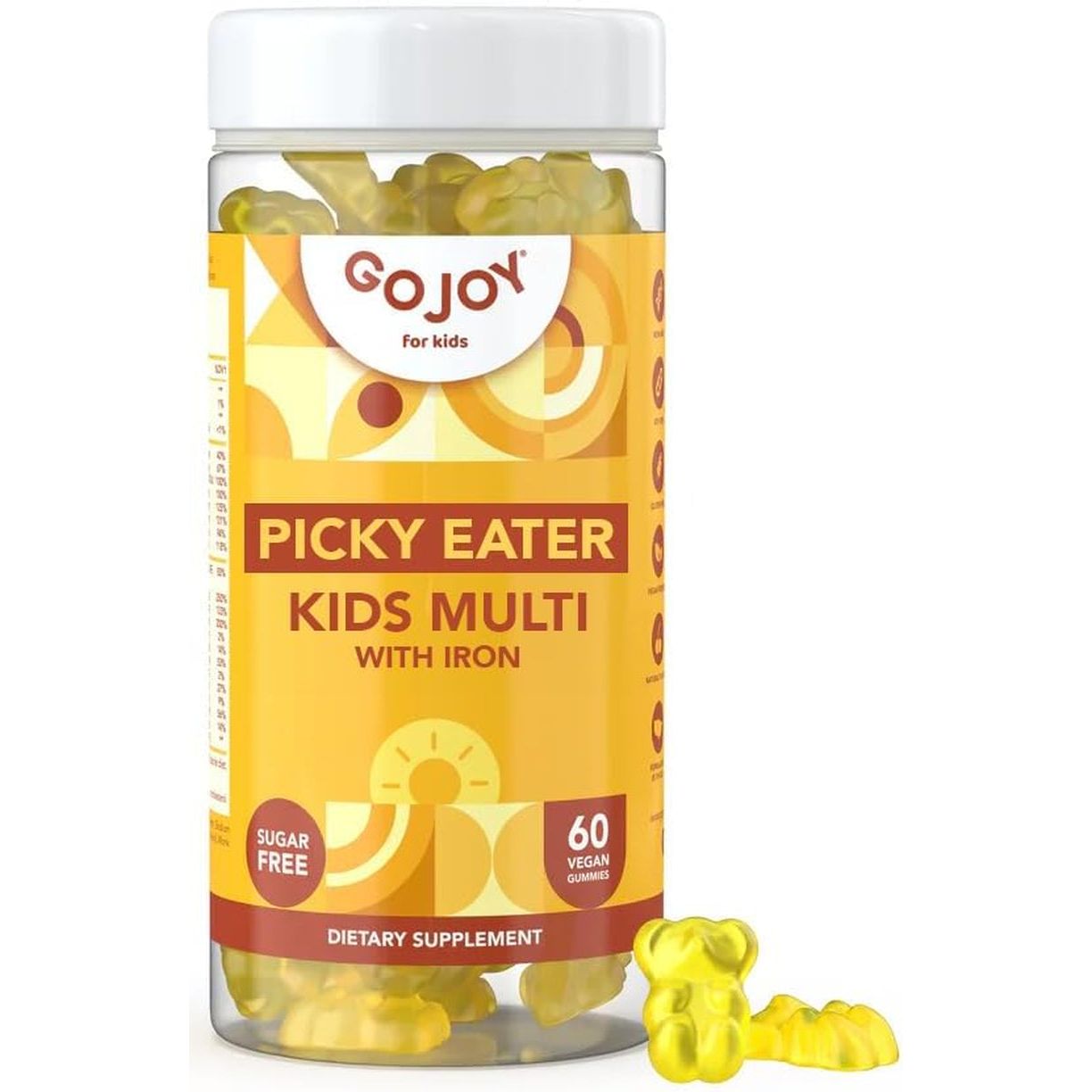 Picky Eater Kids Multivitamin Gummies with Iron  for Toddlers & Children 3 & up - Essential Kids Vitamins for Growth & Development