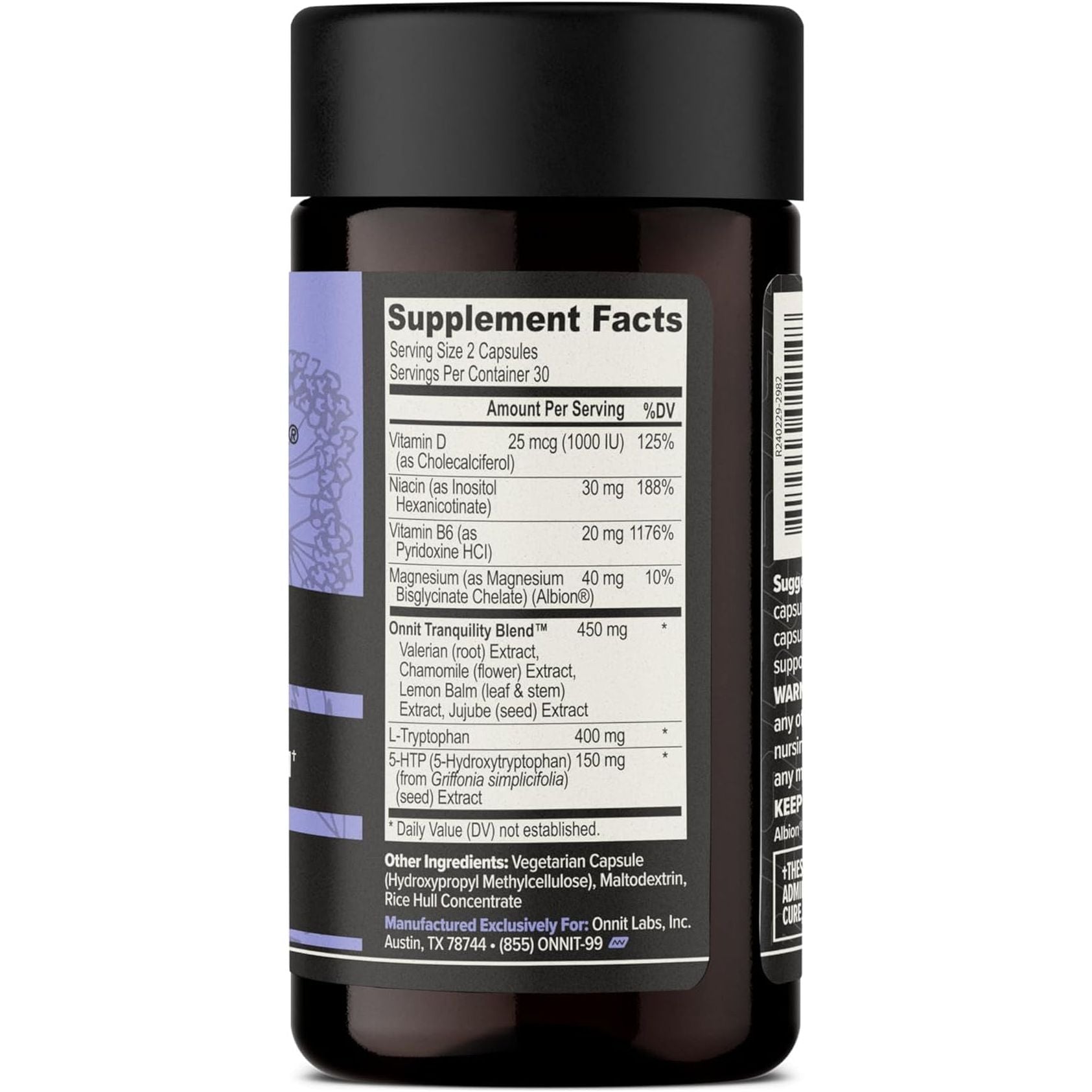 ONNIT New Mood - Occasional Stress Relief  Sleep & Mood Support 60 Count