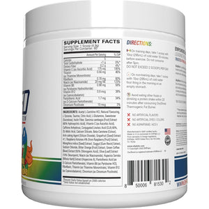 EHP Labs Oxyshred Pre Workout Powder with L Glutamine & Acetyl L Carnitine - Gummy Snake, 60 Servings