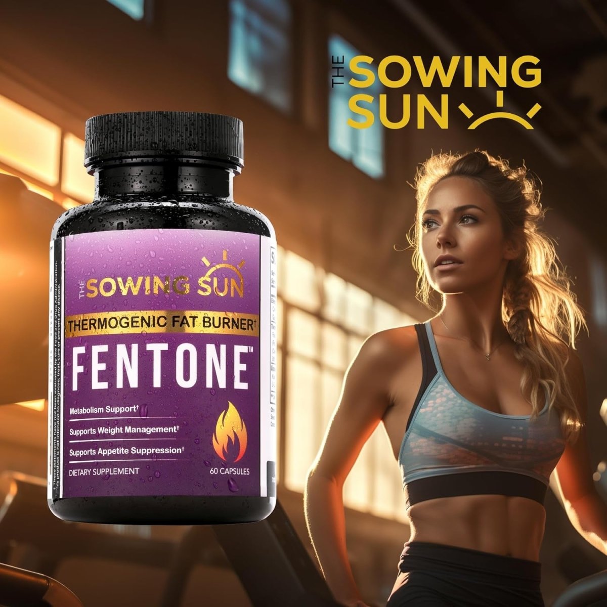 Fentone Thermogenic Fat Burner Energy Booster & Weight Loss 60 Diet Pills - Suppviv