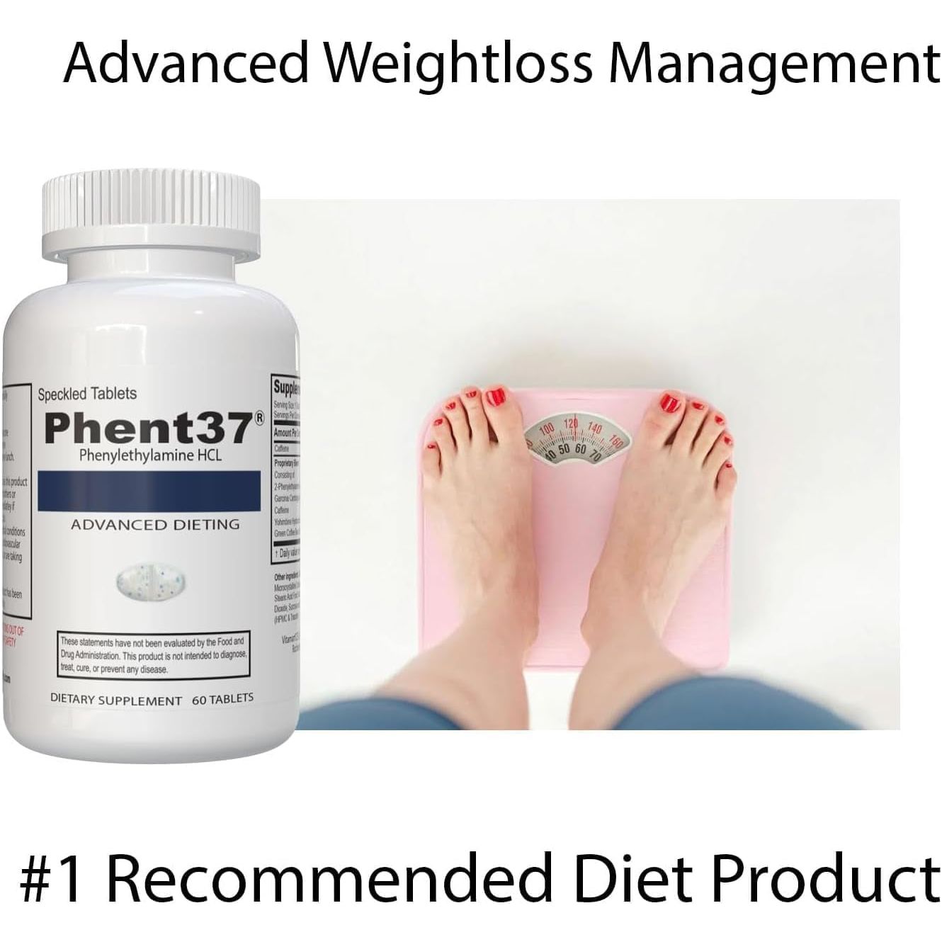 Phent37 - Advanced Phenylethylamine HCL Dietary Nutraceutical (60 Tablets) 