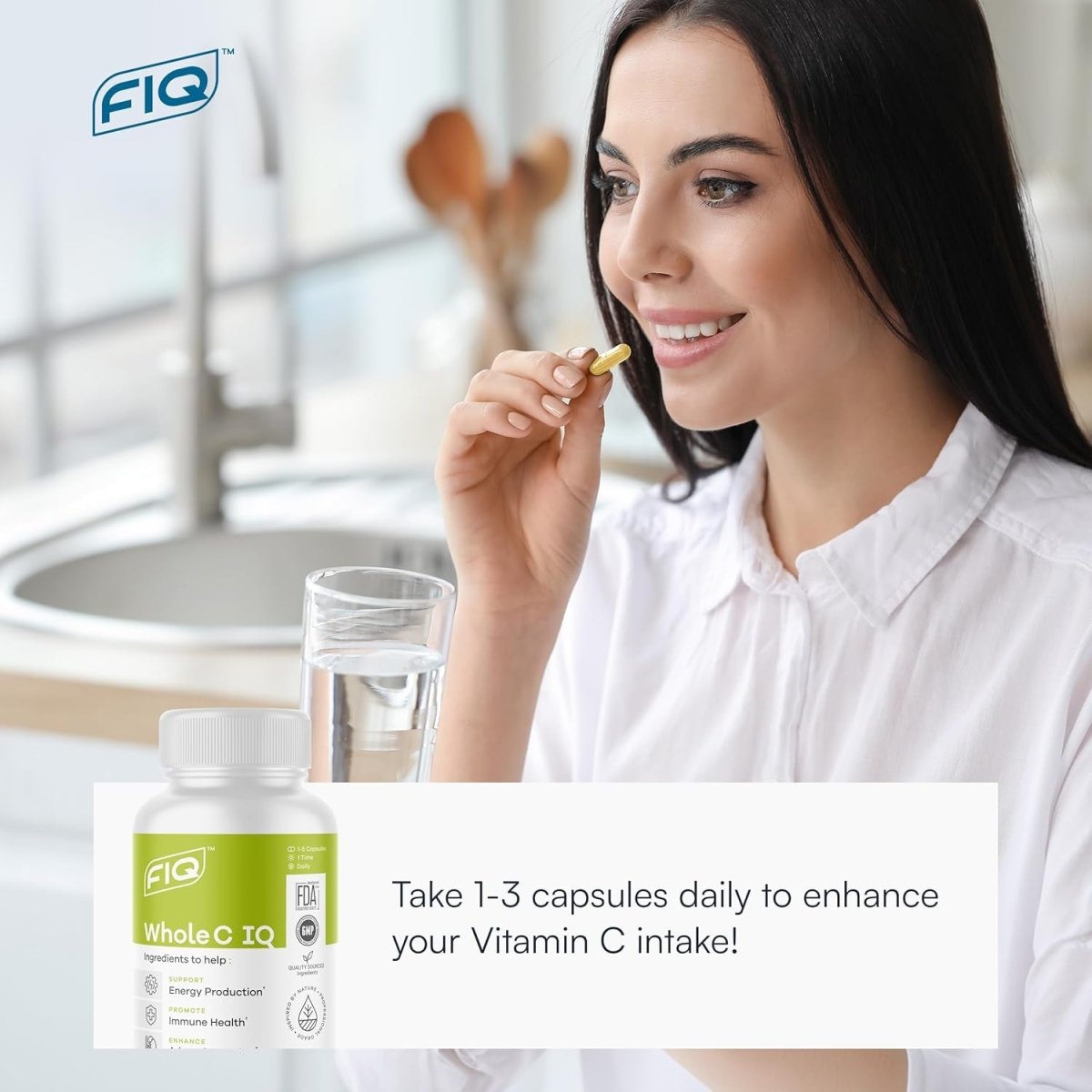 FIQ - Whole C IQ - Natural Vitamin C Supplement 90 Capsules - Suppviv