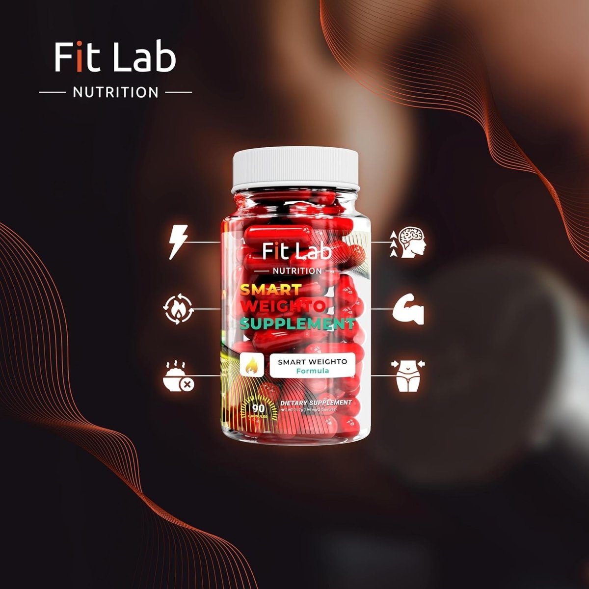 FIT LAB - 90 Capsules - for Women & Men - Weighto Management - 45 Days Supply - Suppviv