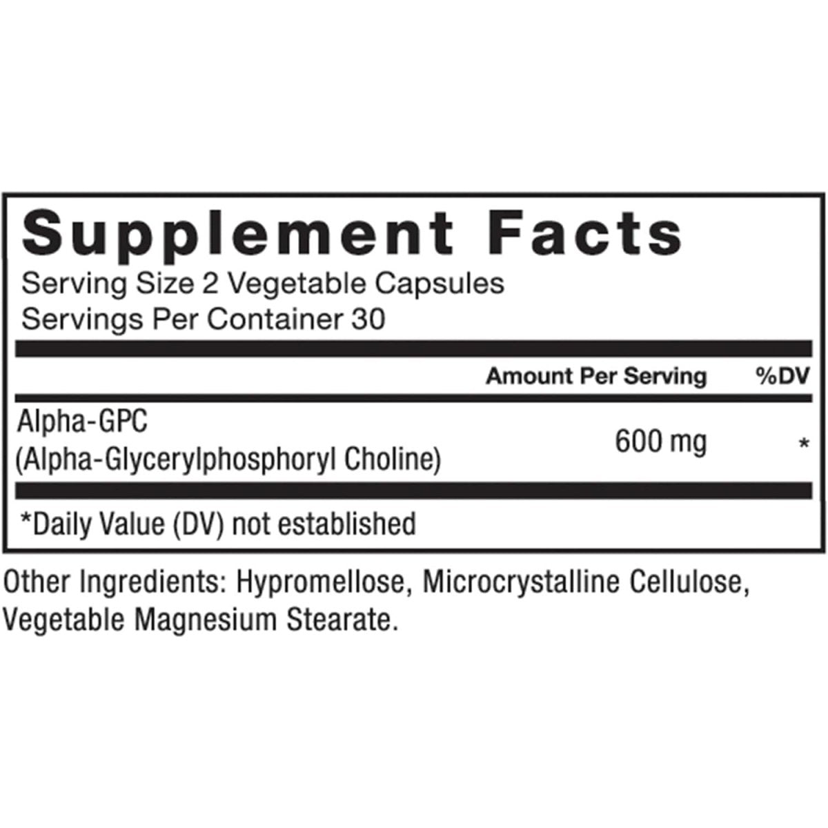 FORCE FACTOR Alpha GPC Brain Supplement for Memory and Focus, Mood Support Supplement with Alpha GPC 300Mg, 60 Capsules - Suppviv