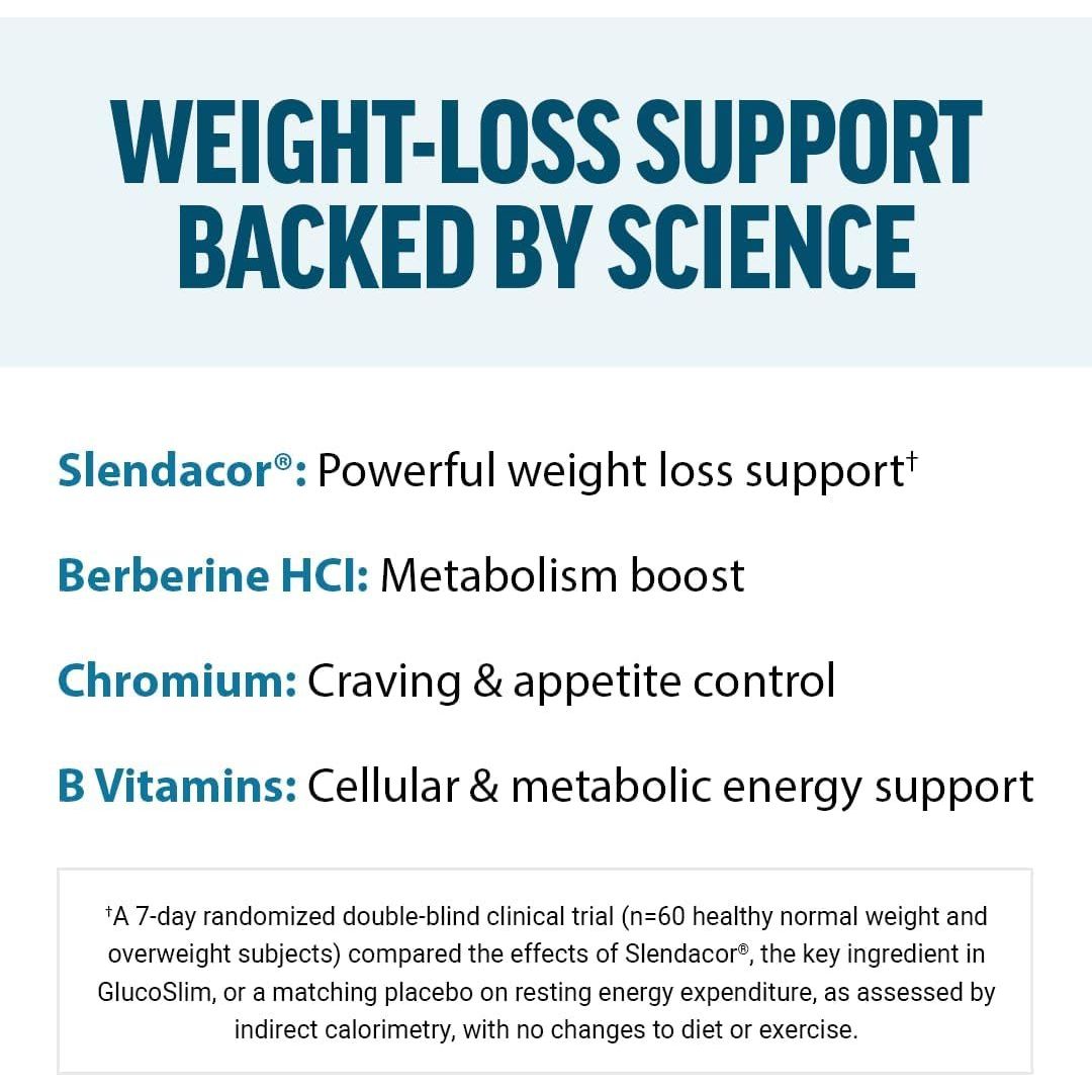 FORCE FACTOR Glucoslim Weight Loss Pills & Fat Burner - 90 Capsules - Suppviv