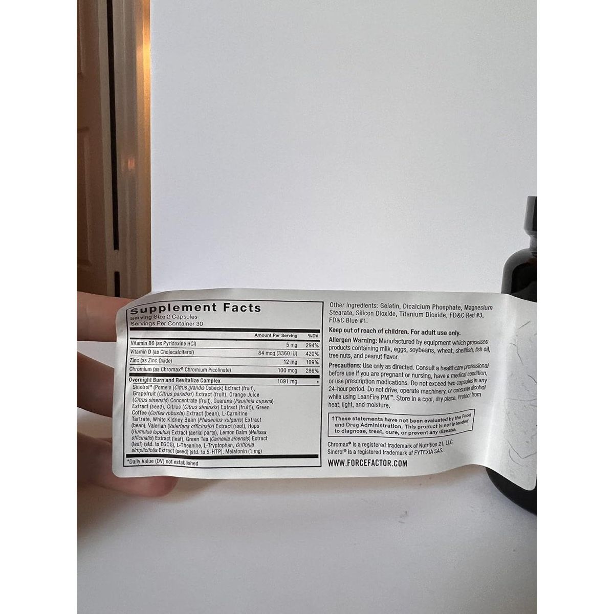 Force Factor Leanfire PM Weight Loss Pills Fat Burner & Overnight Weight Loss Pills - 60 Capsules - Suppviv