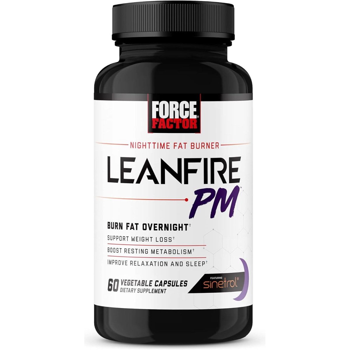 Force Factor Leanfire PM Weight Loss Pills Fat Burner & Overnight Weight Loss Pills - 60 Capsules - Suppviv
