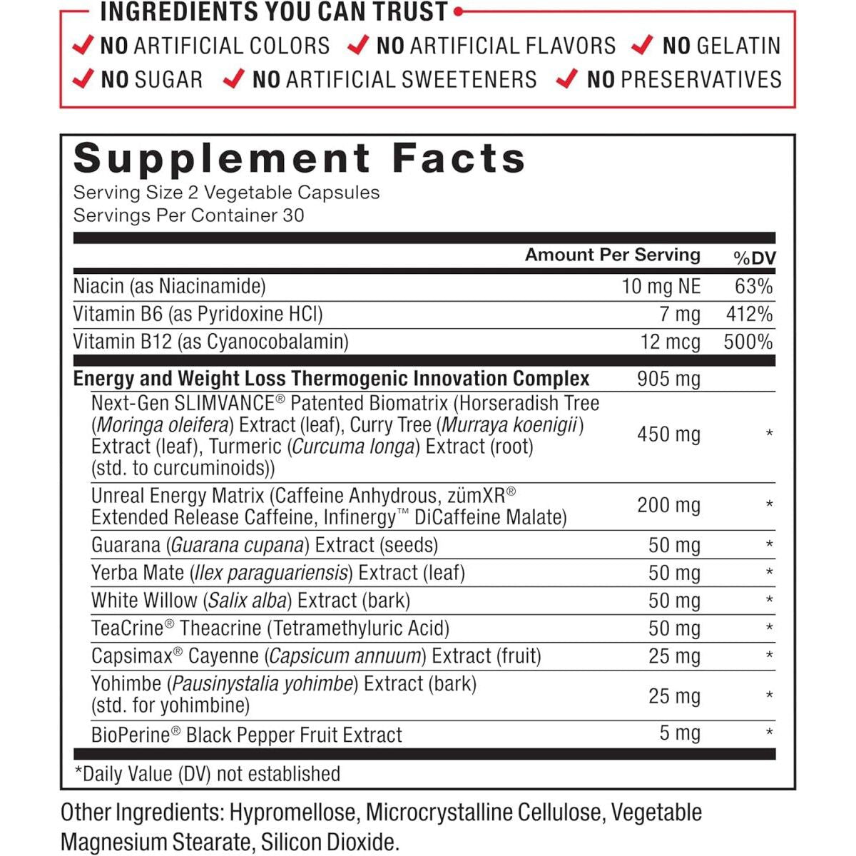 FORCE FACTOR Leanfire with Next - Gen SLIMVANCE Advanced Thermogenic Fat Burner for Weight Loss 60 Capsules - Suppviv