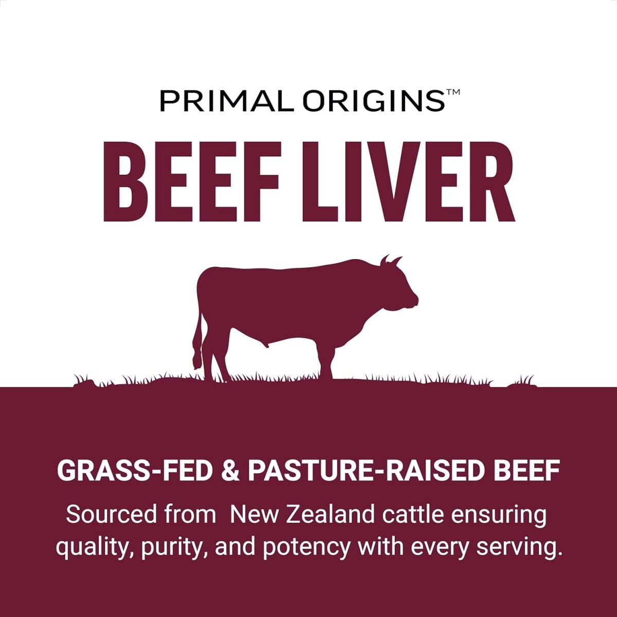 FORCE FACTOR Primal Origins Beef Liver Capsules - Beef Organ Supplement,120 Capsules - Suppviv