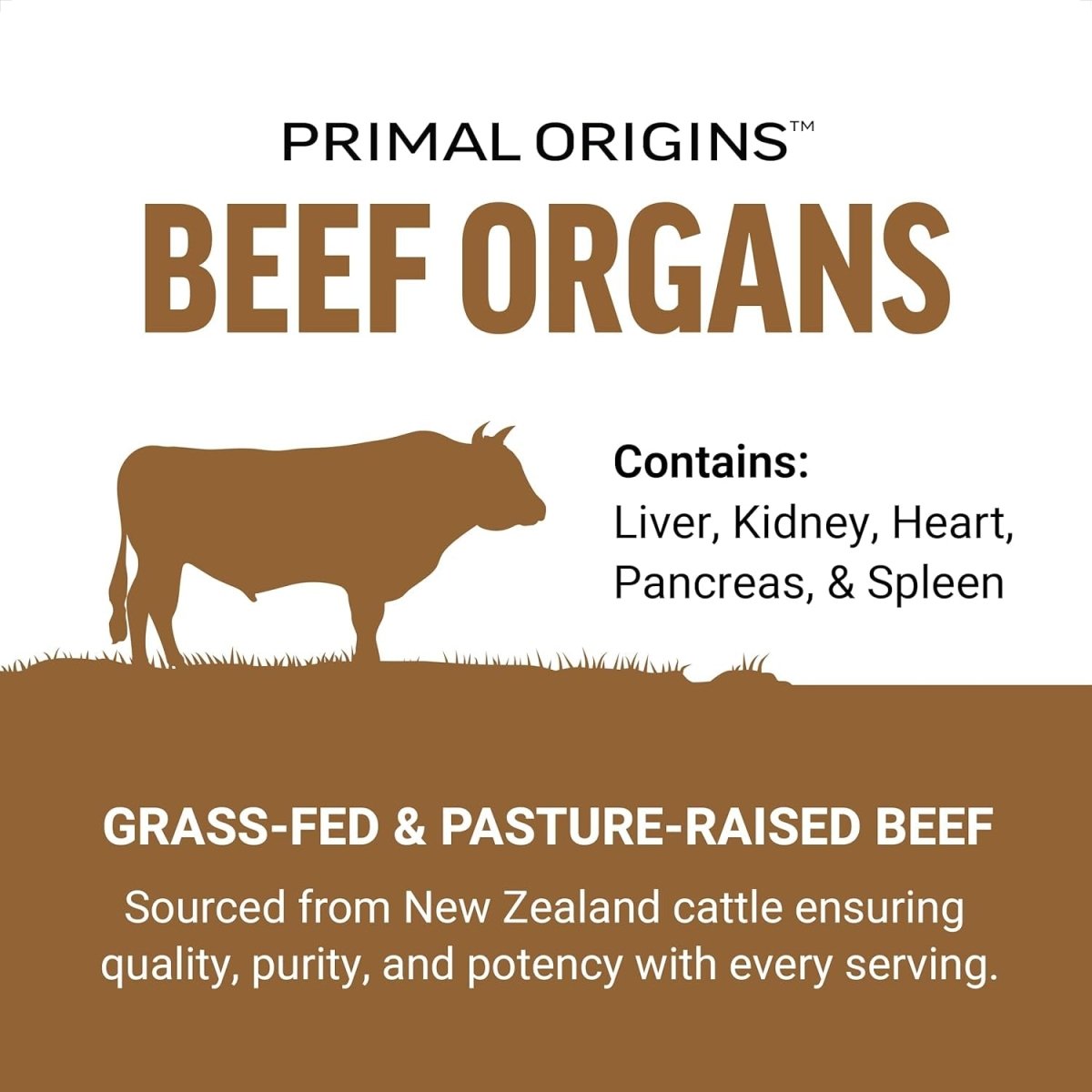 FORCE FACTOR Primal Origins Beef Organ Supplement 150 Capsules - Suppviv