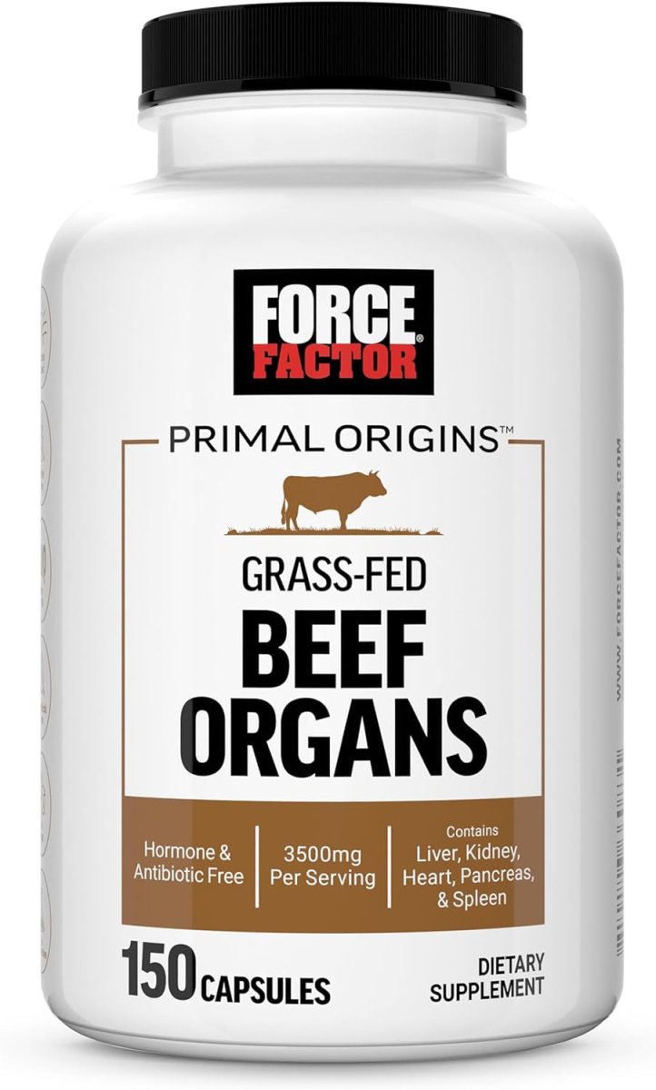 FORCE FACTOR Primal Origins Beef Organ Supplement 150 Capsules - Suppviv