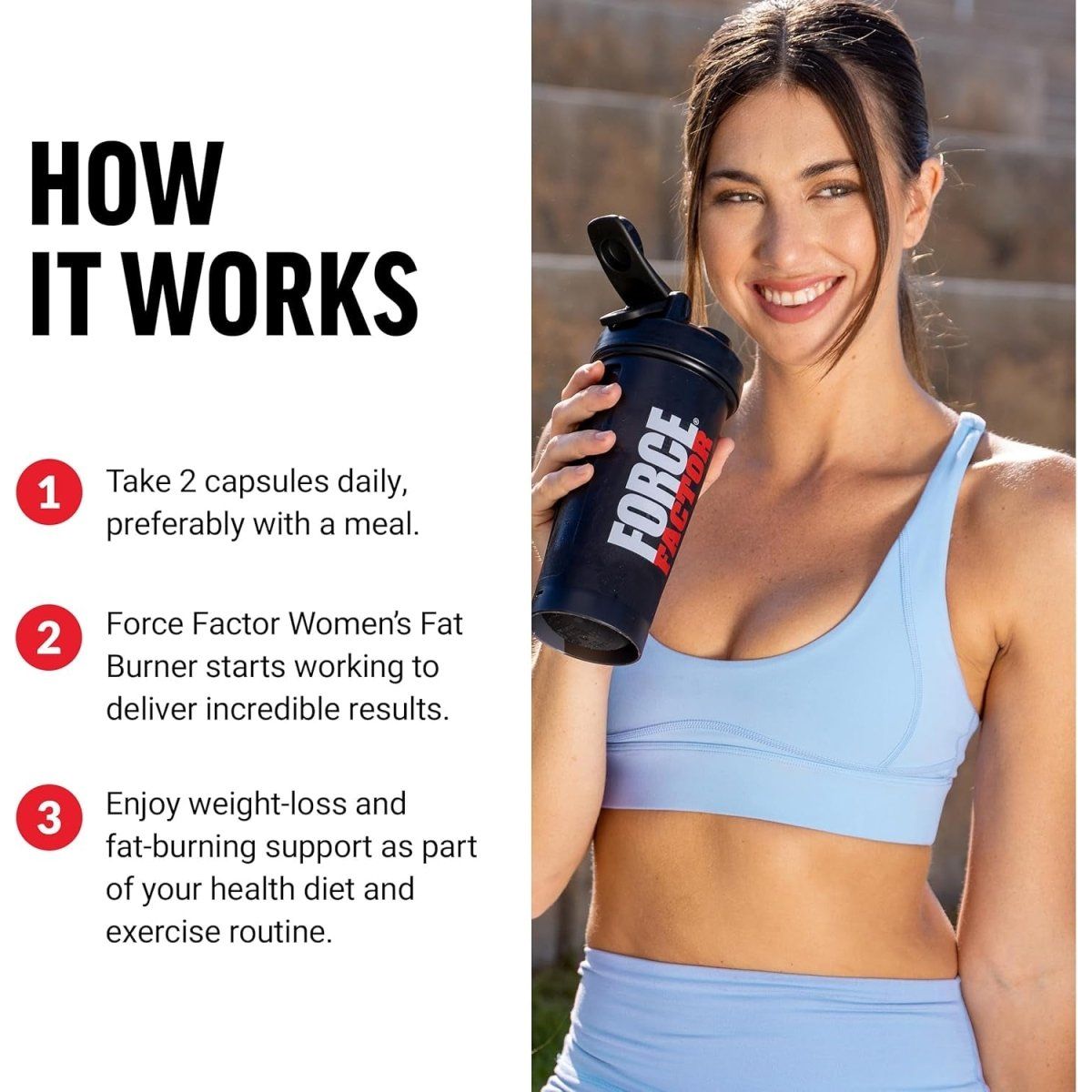 FORCE FACTOR Women’S Fat Burner & Metabolism Booster 60 Capsules - Suppviv