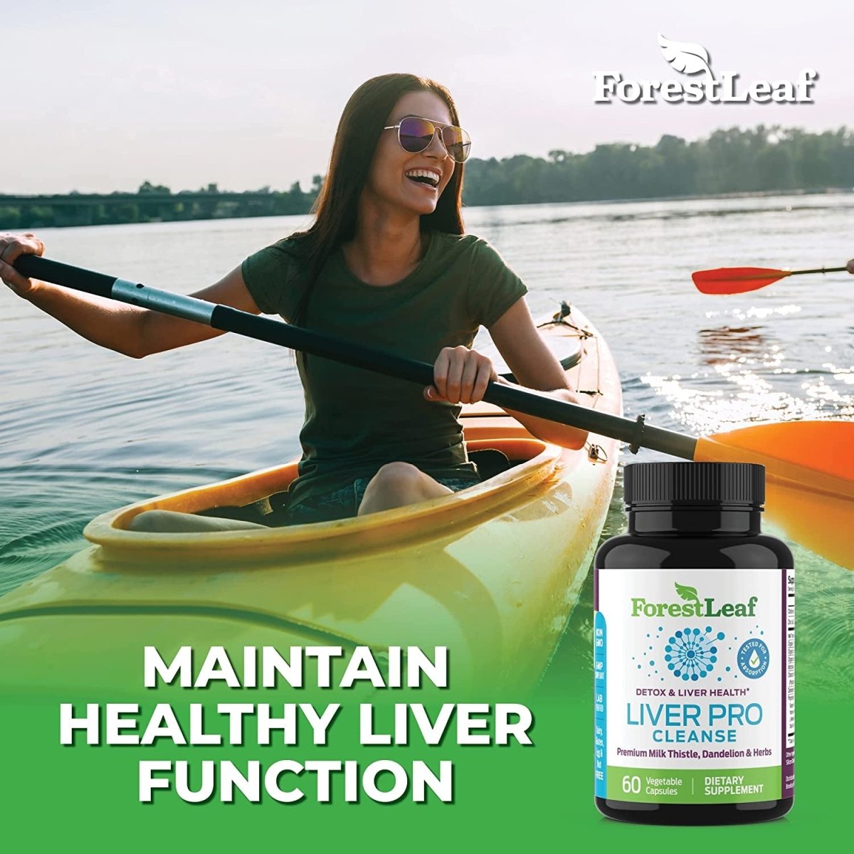 Forestleaf Liver Detox Cleanse Milk Thistle Supplement 1 PACK 60ct - Suppviv