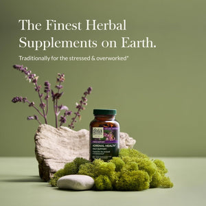 Gaia Herbs Adrenal Health Daily Support - Herbal Supplement (120 Capsules) - Suppviv
