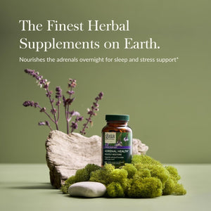 Gaia Herbs Adrenal Health Nightly Restore - Herbal Supplement (60 Servings) - Suppviv