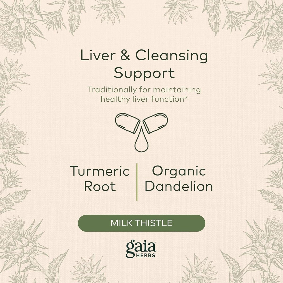 Gaia Herbs Liver Cleanse - Liver Health Support Herbal Supplement (30 Servings) - Suppviv