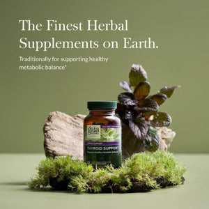 Gaia Herbs Thyroid Support - Made with Ashwagandha 120 Capsules - Suppviv
