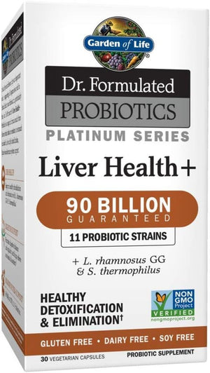 Garden of Life Dr. Formulated Probiotics Platinum Series Liver Health+ (30 Capsules) - Suppviv