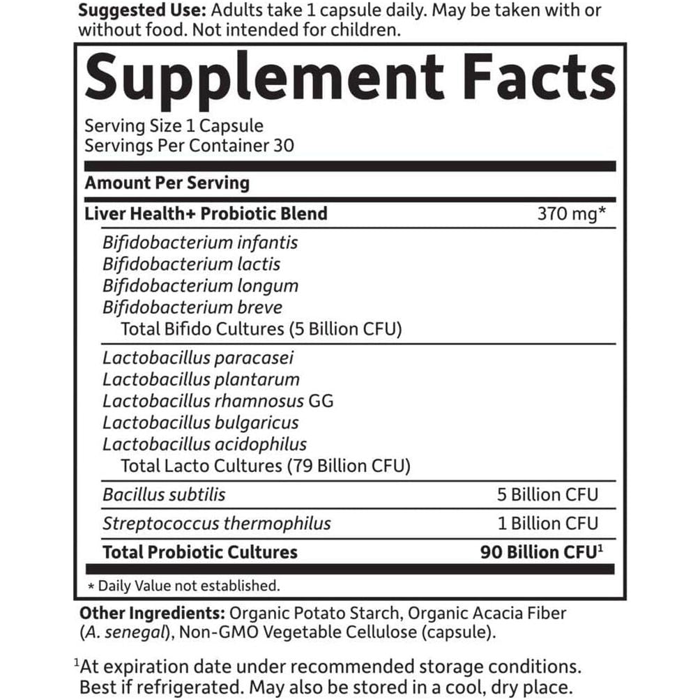 Garden of Life Dr. Formulated Probiotics Platinum Series Liver Health+ (30 Capsules) - Suppviv