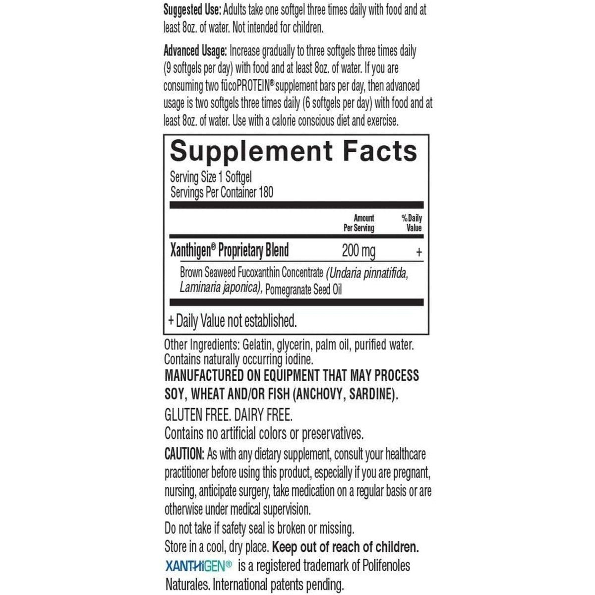 Garden of Life Fucoxanthin Supplements - Fucothin Diet Pill for Weight Loss, 180 Count - Suppviv