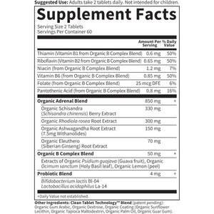 Garden of Life Organics Adrenal Daily Balance (120 Tablets) - Suppviv