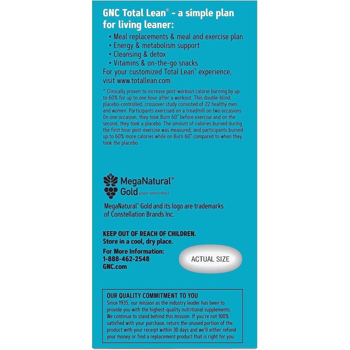 GNC Total Lean Burn Pills 60 Capsules 1 PACK - Suppviv