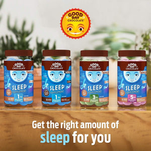 Good Day Chocolate Melatonin - Adult Natural Sleep Aid Supplement 80 Count - Suppviv