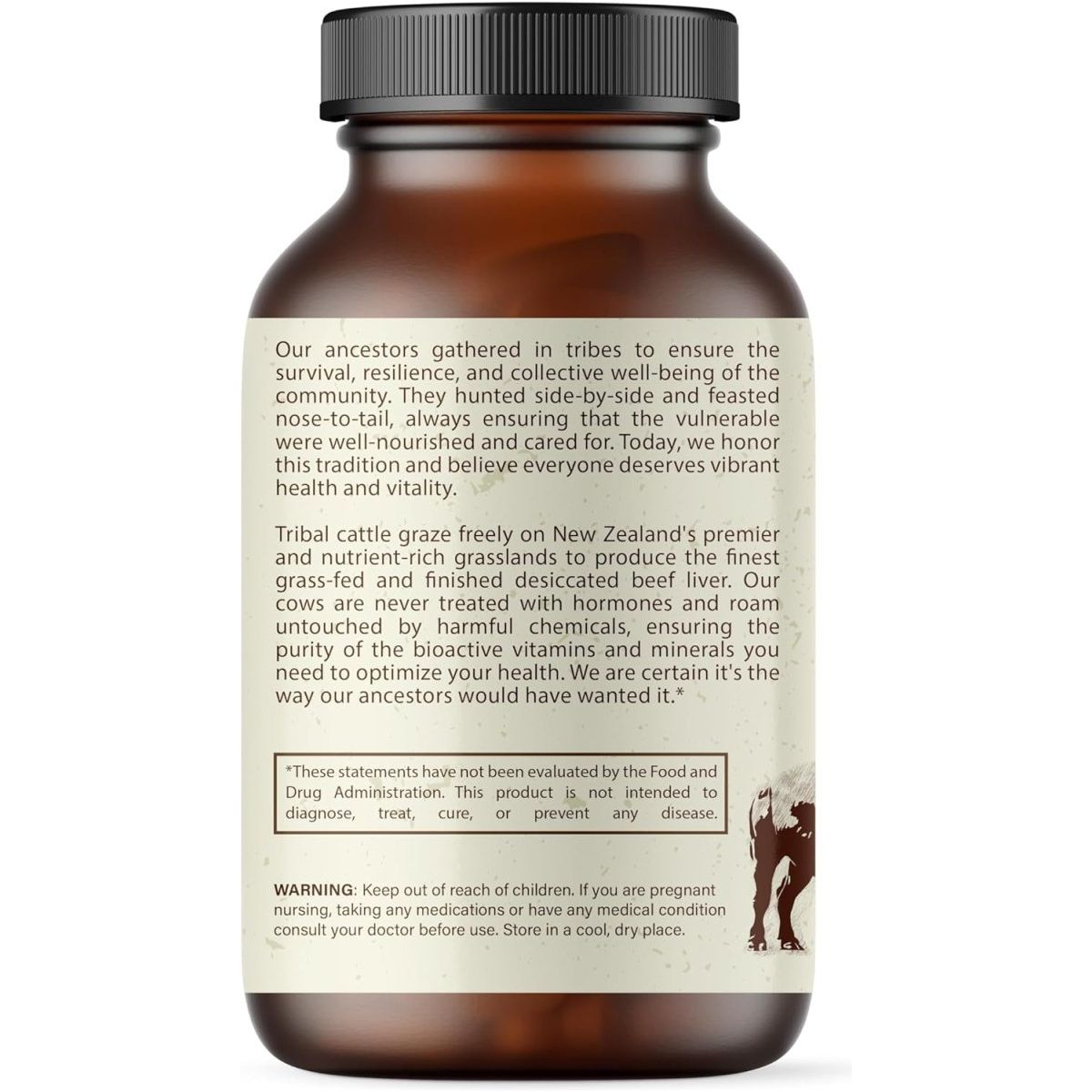 Grass Fed Beef Liver Capsules, 180 Freeze Dried Liver Pills (3000 Mg) - Suppviv