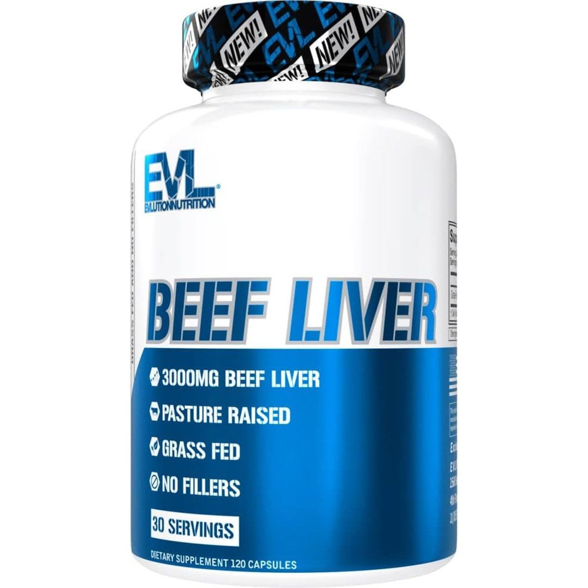 Grass Fed Beef Liver Capsules - Pasture Raised Desiccated 3000Mg (30 Servings) - Suppviv